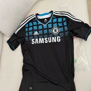 Adidas Chelsea FC Black & Teal Samsung Soccer Jersey